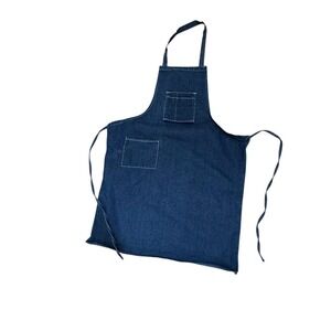 Vintage  Long Denim Shop Apron Made in USA Indigo Raw Denim Sanforized 1 Size
